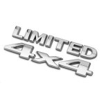 Silver autocollant de voiture chrome 3d 4x4, 1 lot de stickers d'embl�me a queue limit�e, autocollant ...