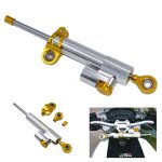 Silver gold amortisseur de stabilisation de direction r�glable cnc, kit de montage de support rapide ...