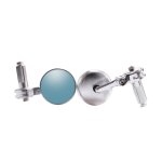 Silver r�troviseur de moto verre bleu anti - eblouissement, aluminium cnc, adapt� au guidon de 13 - 14 ...