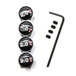 Silver1 ensemble en alliage de zinc anti - vol pneu valve tige capuchon pneu roue tige air valve bouchons ...