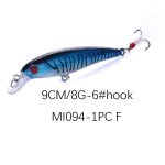 Simulation faux appât laser faux appâts de pêche 9cm8g costume minollua appât - 6 couleurs, jj144 Simulation faux appât laser faux appâts de pêche 9cm8g costume minollua appât - 6 couleurs, jj144