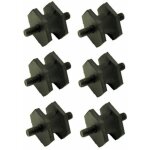 Six but�es du silencieux d'echappement - renault r25 2. 0 04 / 1984 - 12 / 1992