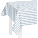Sjzg - nappe lavable au mètre - 180 x 140 cm (bord coupé) - motif a rayures bleu clair - imperméable ... Sjzg - nappe lavable au mètre - 180 x 140 cm (bord coupé) - motif a rayures bleu clair - imperméable ...
