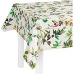 Sjzg - nappe lavable au mtre - 200 x 140 cm (bord coup) - motif olives multicolores - impermable - ...