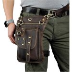 Sjzg - sacs pour de jambe en cuir vritable hommes messager sac a bandoulire sacs a la taille sports ...