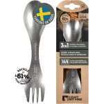 Sjzg - sporks lot de couverts de camping 3 en 1 en acier inoxydable de qualit 304 avec couteau, fourchette ...