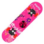 Skateboard a quatre roues en bois d'rable pour enfants dbutants, skateboard d'extrieur a double bascule ...