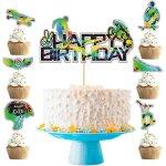 Skateboarding dcorations de gteau colores 1 grande dcoration de gteau happy birthday et 12 accessoires ...
