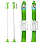 Ski jeu et apprentissage enfant avec b�tons vert 60 cm