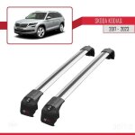 Compatible avec skoda kodiaq 2017 - 2023 barres de toit ace - 2 railing porte - bagages de voiture gris ...