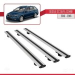 Barres de toit - skoda - octavia combi - mod�le basic - 3 pi�ces - aluminium - gris