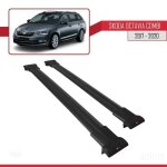 Barres de toit - fly - skoda octavia combi 2017 - 2020 - aluminium - noir - charge utile < 300 kg