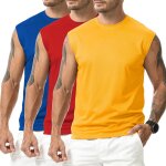 Slep - 3 pack dbardeur de sport homme gilet de course sans manches respirant rschage rapide fitness ...