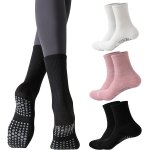 Slep - 3 paires chaussettes pilates yoga, chaussettes antidérapantes chaussettes mi - hautes pour femmes ... Slep - 3 paires chaussettes pilates yoga, chaussettes antidérapantes chaussettes mi - hautes pour femmes ...