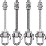 Slep - lot de 4 cintres robustes a 180, capacité de 800 kg, en acier inoxydable 304, 14, 5 cm, en bois ... Slep - lot de 4 cintres robustes a 180, capacité de 800 kg, en acier inoxydable 304, 14, 5 cm, en bois ...