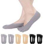 Slep - 6 paires chaussettes a orteils spars pour femme chaussettes a cinq doigts, chaussettes de compression ...
