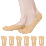 Slep - 6 paires chaussettes a orteils spars pour femme chaussettes a cinq doigts, chaussettes de compression ...