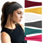 Slep - 6 pices bandeau cheveux pour femme yoga courir bandeaux sport entranement bandeaux mignon accessoire ...