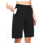 Slep - bermuda long en coton pour femme - 25, 4 cm - pour le yoga, l'exercice - longueur genou - entraînement ... Slep - bermuda long en coton pour femme - 25, 4 cm - pour le yoga, l'exercice - longueur genou - entraînement ...