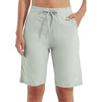 Slep - bermuda long en coton pour femme - 25, 4 cm - pour le yoga, l'exercice - longueur genou - entraînement ... Slep - bermuda long en coton pour femme - 25, 4 cm - pour le yoga, l'exercice - longueur genou - entraînement ...