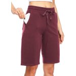 Slep - bermuda long en coton pour femme - 25, 4 cm - pour le yoga, l'exercice - longueur genou - entraînement ... Slep - bermuda long en coton pour femme - 25, 4 cm - pour le yoga, l'exercice - longueur genou - entraînement ...