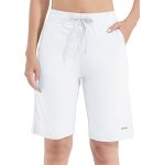 Slep - bermuda long en coton pour femme - 25, 4 cm - pour le yoga, l'exercice - longueur genou - entraînement ... Slep - bermuda long en coton pour femme - 25, 4 cm - pour le yoga, l'exercice - longueur genou - entraînement ...