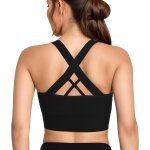 Slep - brassiere sport femme sans armature soutiens - gorge de sport dos crois soutien moyen coussinets ...