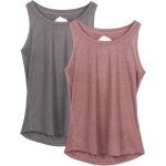 Slep - dos ouvert dbardeur de sport femme - tops sans manches exercice yoga shirt, paquet de 2