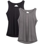 Slep - dos ouvert débardeur de sport femme - tops sans manches exercice yoga shirt, paquet de 2 Slep - dos ouvert débardeur de sport femme - tops sans manches exercice yoga shirt, paquet de 2