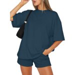 Slep - ensemble sport femme 2 pièces ensemble femme ete manches courtes sweatshirt col rond short décontracté ... Slep - ensemble sport femme 2 pièces ensemble femme ete manches courtes sweatshirt col rond short décontracté ...