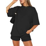 Slep - ensemble sport femme 2 pièces ensemble femme ete manches courtes sweatshirt col rond short décontracté ... Slep - ensemble sport femme 2 pièces ensemble femme ete manches courtes sweatshirt col rond short décontracté ...