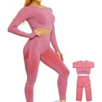 Slep - ensemble de vêtements de sport sans couture pour femme, pantalon a manches longues, pantalon de ... Slep - ensemble de vêtements de sport sans couture pour femme, pantalon a manches longues, pantalon de ...