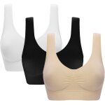 Slep - femme lot de 3 soutiens - gorge confortables sans couture sans armature brassière avec coussinets ... Slep - femme lot de 3 soutiens - gorge confortables sans couture sans armature brassière avec coussinets ...