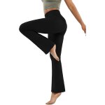 Slep - femmes pantalons de sport bootcut yoga sportswear pantalon taille haute workout bootleg tummy ...