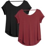 Slep - femme t - shirt de sport a manche courtes shirt de yoga col en v, décontracté tee shirt, lot de ... Slep - femme t - shirt de sport a manche courtes shirt de yoga col en v, décontracté tee shirt, lot de ...