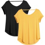 Slep - femme t - shirt de sport a manche courtes shirt de yoga col en v, décontracté tee shirt, lot de ... Slep - femme t - shirt de sport a manche courtes shirt de yoga col en v, décontracté tee shirt, lot de ...