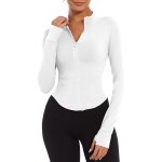 Slep - femmes sport veste zip respirante veste de course a manches longues dégagée haut slim respirant ... Slep - femmes sport veste zip respirante veste de course a manches longues dégagée haut slim respirant ...