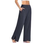 Slep - femmes taille haute fente pantalon de yoga stretch large pantalon de survêtement de sport pantalon ... Slep - femmes taille haute fente pantalon de yoga stretch large pantalon de survêtement de sport pantalon ...