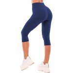 Slep - legging 3 / 4 femmes pantalon de sport, jegging taille haute femme yoga opaque doux corsaire pantacourt ...