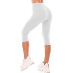 Slep - legging 3 / 4 femmes pantalon de sport, jegging taille haute femme yoga opaque doux corsaire pantacourt ...