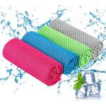 Slep - pack de 4 serviettes rafrachissantes, serviettes glaces 100x30 cm, soulagement instantan du ...