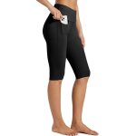 Slep - pantacourt pour femme, longueur genou, avec poches, taille haute, pour l't, le yoga, l'entranement ...