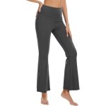 Slep - pantalon patte d'lphant femme, pantalon yoga femme fluide evas, bootcut yoga pants, high waist, ...