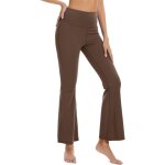Slep - pantalon patte d'lphant femme, pantalon yoga femme fluide evas, bootcut yoga pants, high waist, ...