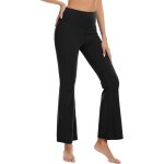 Slep - pantalon patte d'lphant femme, pantalon yoga femme fluide evas, bootcut yoga pants, high waist, ...