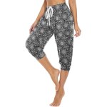 Slep - sarouel femme pantalon fluide boho courte et panton de yoga taille haunt pantalon large lger ...