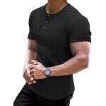 Slep - t - shirt homme, coton a manches courtes / longues henley, casual henley hauts pour fitness tee ...