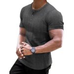 Slep - t - shirt homme, coton a manches courtes / longues henley, casual henley hauts pour fitness tee ...