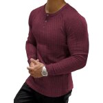 Slep - t - shirt homme, coton a manches courtes / longues henley, casual henley hauts pour fitness tee ...