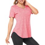 Slep - t - shirt de sport pour femme, t - shirt de sport a manches courtes, col en v, t - shirt de course ...